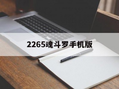 包含2265魂斗罗手机版的词条